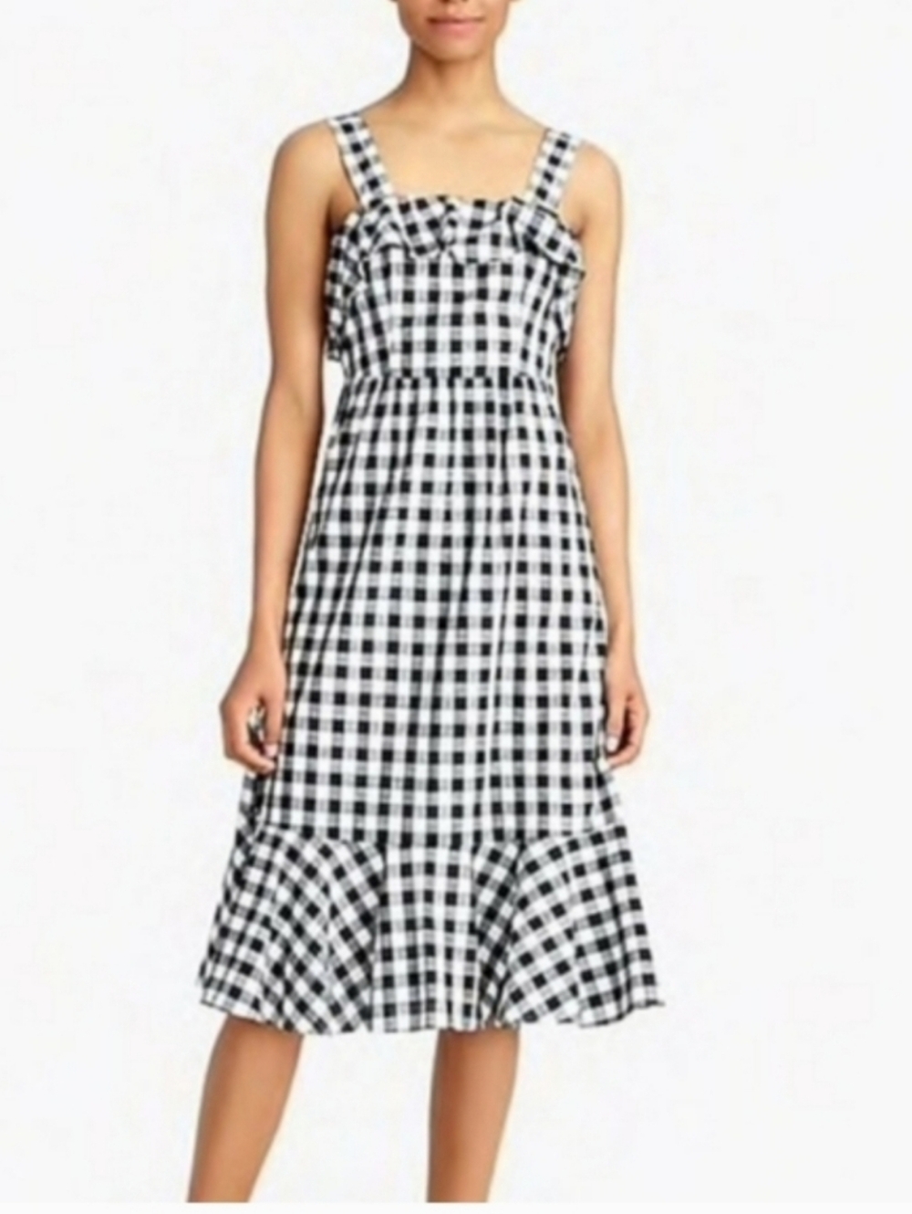 J Crew Factory Gingham Check Sundress Womens 4 NWOT!